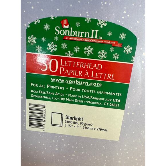 Holiday Paper LOT of 2 Holiday letterhead 125+ printer paper Sonburn II - Picture 5 of 6